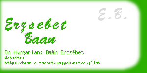 erzsebet baan business card